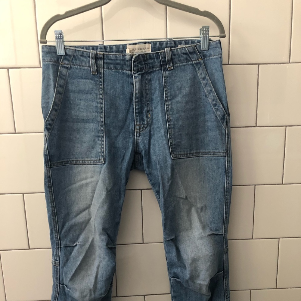 Nili Lotan cropped French Military jeans size 28